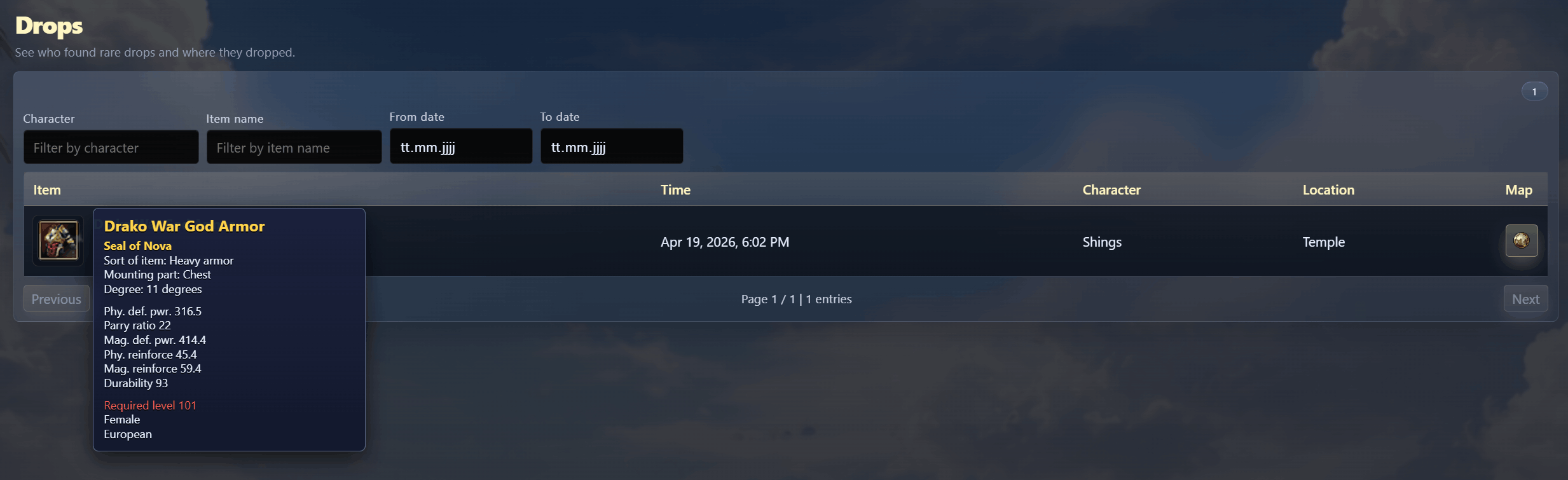 phMonitor rare drops